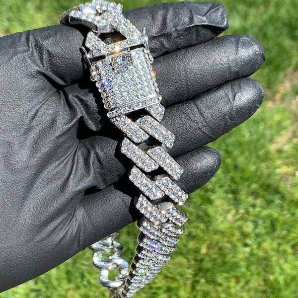 Mens Hip Hop Necklace Factory - Cuban Link Chain Silver Plated Gift