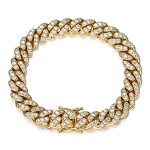 Brass Cuban Chain Bracelet Manufacturer - 10mm 18k Gold Plated Iced Out