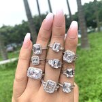 925 Sterling Silver Engagement Ring Factory - Iced Out CZ Cubic Zirconia