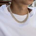 Iced Out Cuban Chain Manufacturer - 12mm Diamond Prong Choker for Men
