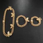 Butterfly Necklace Jewelry Set Factory - 13mm Alloy Choker Bracelet Hip Hop