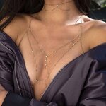 Fashion Layered Belly Body Chain Manufacturer - Sexy Bikini Bra Gold Plated