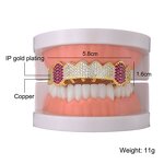Purple Diamond Tooth Grillz Manufacturer - Iced Out 8 Tooth CZ Grilzs