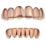 Double Zirconia Caps Grillz Factory - Two Teeth Top for Men Rapper Wholesale