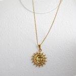 Dainty Sun Pendant Necklace Manufacturer - Luxury Stainless Steel Gold Plated