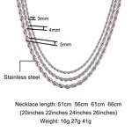 Rope Chain Necklace Factory - Stainless Steel for Men Hip Hop Jewelry