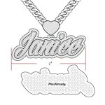 Hip Hop Jewelry Moissanite Pendant Factory - 925 Silver Custom Name Necklace