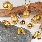 Hip Hop Football Sports Pendant Factory - Stainless Steel 18K Gold Plated Charm