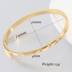 18K Gold Plated Cubic Zirconia Bracelet Factory - Crystal Diamond Bangle for Women