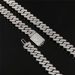 Hip Hop Jewelry Prong Cuban Chain Set Factory - 10mm Diamond Prong 18K Gold