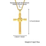 Waterproof Cross Pendant Necklace Manufacturer - PVD Gold Plated 316L Stainless Steel