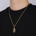 Fashion Spartan Pendant Necklace Factory - PVD Gold Plated 316L Stainless Steel