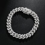 Brass Cuban Chain Bracelet Manufacturer - 10mm 18k Gold Plated Iced Out