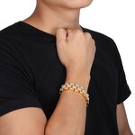 Yellow Gold Watch Link Bracelets Factory - 15mm Miami Chain for Men Wholesale