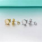 VVS Diamonds S925 Earring Factory - Real Gold Plated Hip Hop Luxury Icy