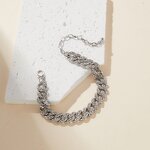 Summer Icy Silver Diamond Anklets Factory - Cuban Cluster Gemstone for Women