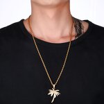 Brass Palm Tree Pendant Manufacturer - Iced Out Trend for Men Hip Hop