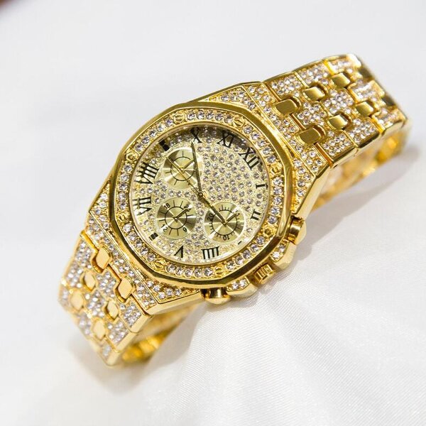 Hip Hop Luxury Watch Factory - 3A+ CZ Full Diamond Quartz for Men