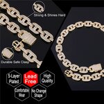 Sustainable Luxury Jewelry Set Factory - 15mm Baguette Mariner Cuban Chain