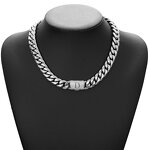 Custom Titanium Curb Cuban Chain Factory - 14mm Miami Stainless Steel with CZ