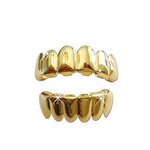 Double Zirconia Caps Grillz Factory - Two Teeth Top for Men Rapper Wholesale