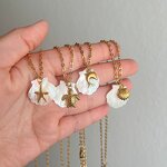 Fashion Summer Necklace Jewelry Factory - Stainless Steel Beach Pearl Choker