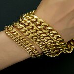 Fashion Stainless Steel Cuban Bracelet Factory - Chunky Miami Curb Chain with CZ