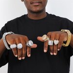 Hip Hop Jewelry Ring Manufacturer - Heart Star Cross Moon Shape Cuban Big