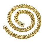 Fashion Stainless Steel Cuban Bracelet Factory - Chunky Miami Curb Chain with CZ