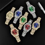 Iced Out Rhinestone Watches Factory - 18K Gold Diamond Bezel Elite Watch