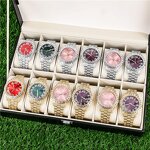 Quartz Watch Factory - Hip Hop Style Light Blue Purple Crystal Iced