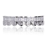 Double Zirconia Caps Grillz Manufacturer - Two Teeth Top for Men Rapper