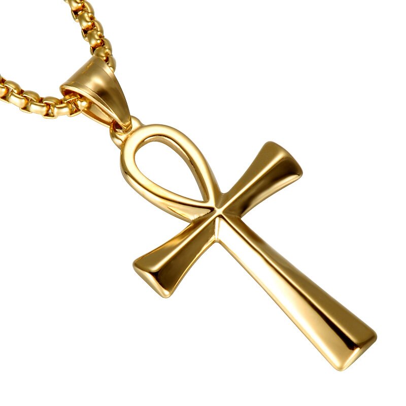 Stainless Steel Ankh Cross Pendant Factory - Religion Egyptian Necklace for Men