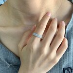 Luxury Jewelry Ring Factory - 8A Cubic Zirconia Icy Diamond Mirco Paved 3 Rows