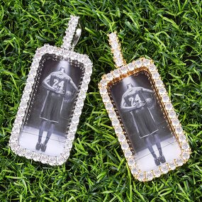 Hip Hop Jewelry Memory Medallions Necklace Manufacturer - Rectangle Custom Picture Frame