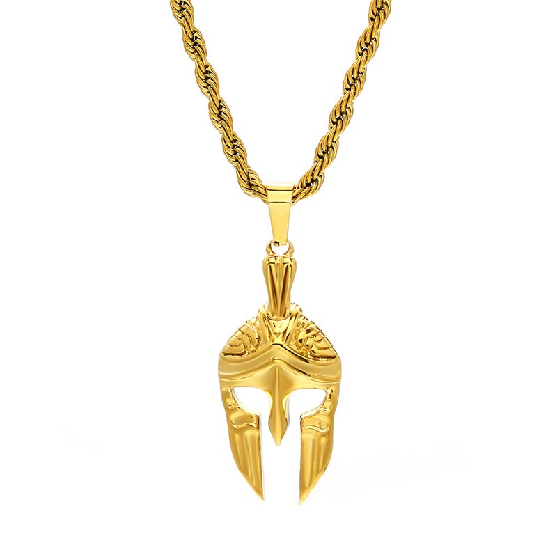 Fashion Spartan Pendant Necklace Factory - PVD Gold Plated 316L Stainless Steel