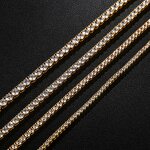 Tennis Chain Factory - 4mm Iced Out Choker Prong Cuban for Men
