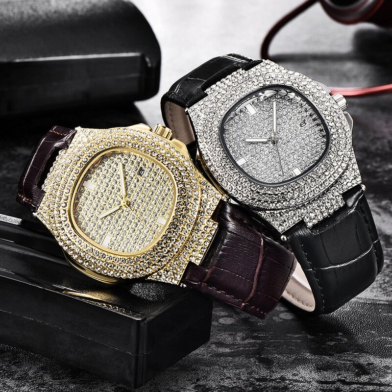 Micro Pave Cubic Zircon Watches Manufacturer - Bling Iced Out for Mens Jewelry