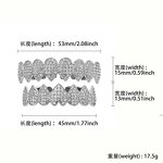 Mouth Grillz Factory - 14K White Gold Plated Iced Cubic Zirconia Teeth