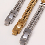 European Fashion Punk Bracelet Manufacturer - Hip-Hop Denim Titanium Steel Geometric