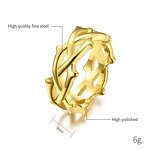 Gothic Stainless Steel Ring Factory - Gold Plated Crown of Thorns for Men