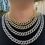 Mens Hip Hop Necklace Factory - Cuban Link Chain Silver Plated Gift