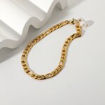 18K Gold Filled Charm Anklets Manufacturer - Adjustable Curb Foot Jewelry