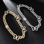 Iced Out Miami Cuban Butterfly Necklace Factory - 15mm Gold Silver Chain