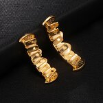 Hip Hop Grilzs Teeth Grillz Factory - CZ Stone Men Golden Tooth Popular