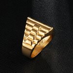 Stainless Steel Maple Leaf Ring Manufacturer - 20mm Gold Pattern for Men Women