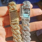 Iced Out Cuban Chain Manufacturer - 12mm Diamond Prong Choker for Men