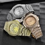 Iced Out Square Diamond Watch Manufacturer - Hip Hop Luxury 18K Gold Bezel