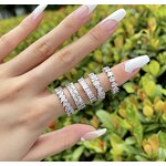 Luxury Jewelry Ring Manufacturer - 5A Cubic Zirconia Icy Diamond Eternity