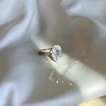Rhodium Plated Iced Out Luxury Ring Factory - 5A CZ Zircon Heart Diamond Wedding